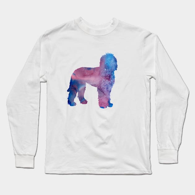 Doodle Dog Silhouette Long Sleeve T-Shirt by TheJollyMarten